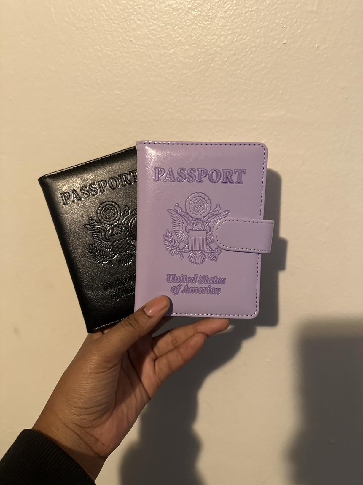 Herain Passport Holder for Travel Essentials, 2 Pcs Passport Cover Wallet Case Travel Gifts Women Men Family, RFID Passports Book Card Holders Travels Cruise Accessories Must Haves customer photo 2