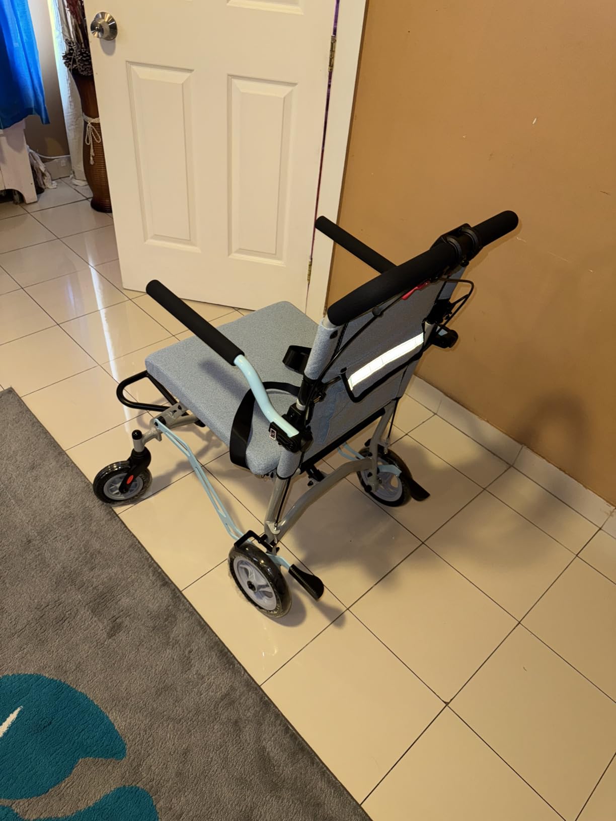 Reclining Wheelchair for Adults, 5-In-1 Fold Transport Wheelchairs for Seniors, Swing-Away Elevating Leg Rests and Flip-Back Arms, with High Back & Removable Headrest, 18.5