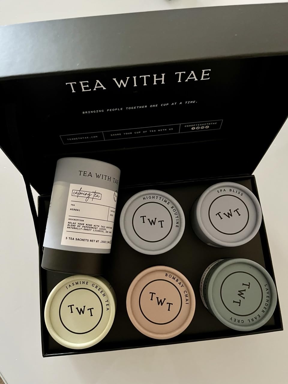 Tea Bento Box by Tea with Tae - Luxury Tea Gift Box for all occasions - 6 Premium Blends, 30 Biodegradable, Plant-Based Pyramid Bags (90 Cups) - Eco-Friendly Gift customer photo 2