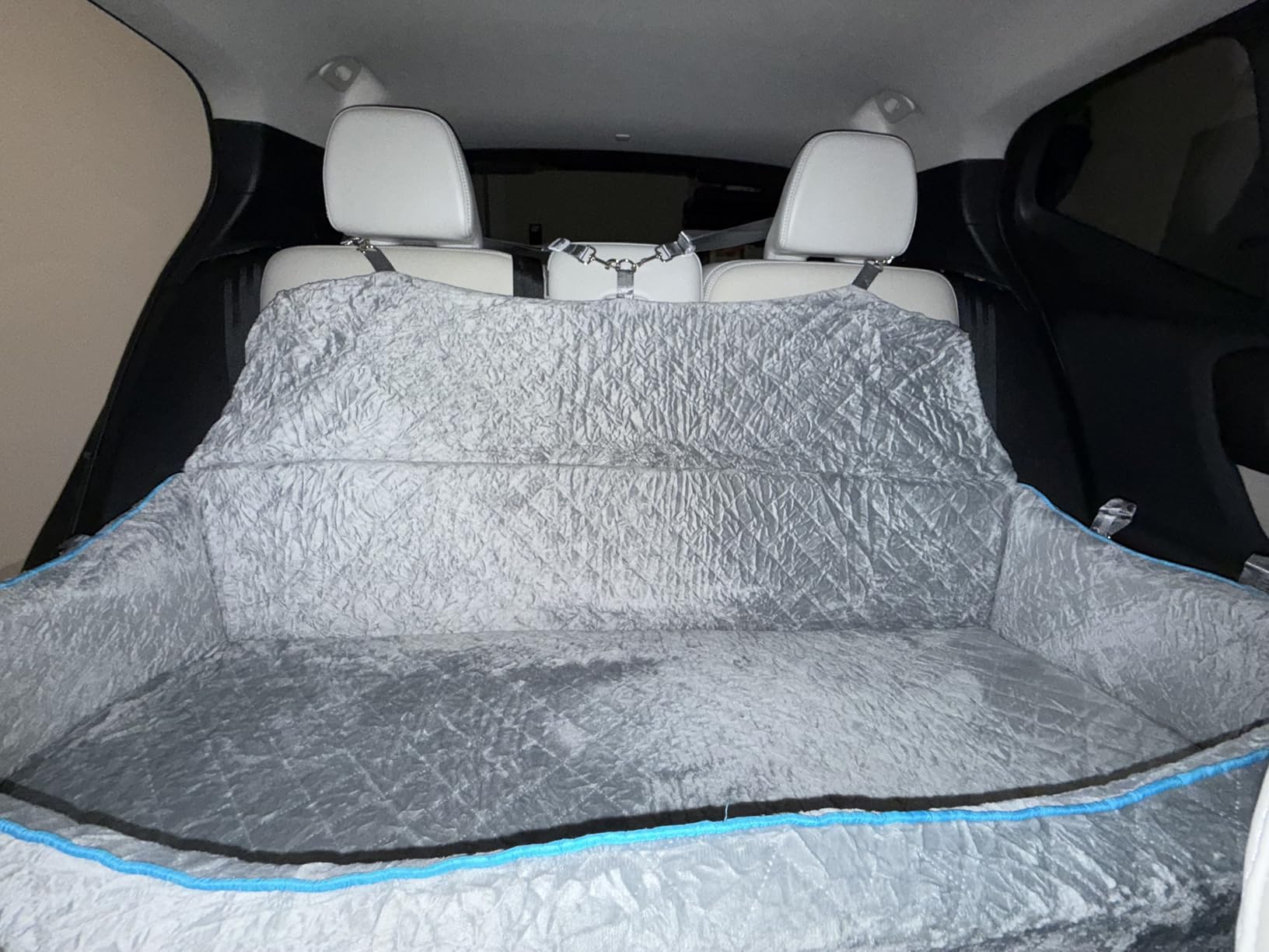 Large Dog Car Seat for Large Dogs Up to 120 lb, Thick Cushion, Black+Grey customer photo 1