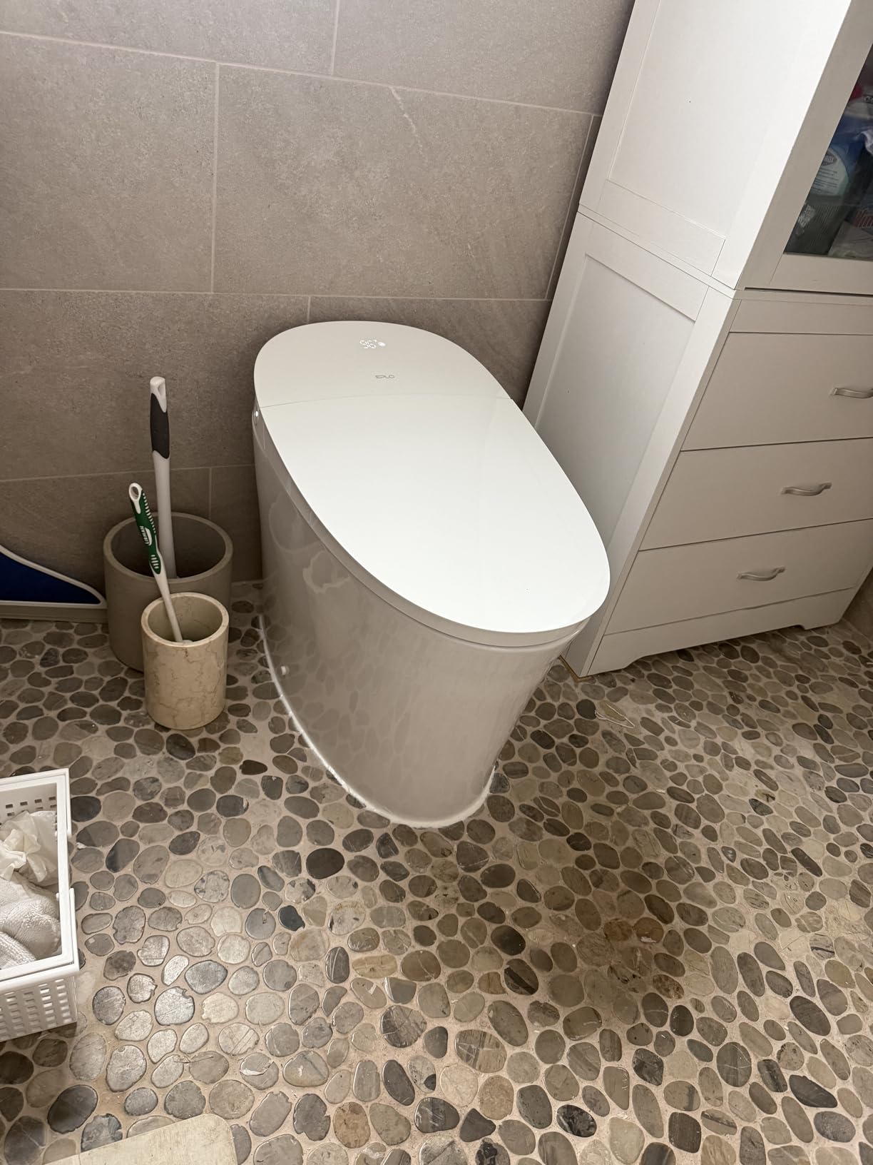 EPLO Smart Toilet Bidet,Auto Open Close,Foam Shiled,1000 Gram MaP Flush Score,Men's Auto Urinal Flush,Moving Dryer,ADA Comfort Chair Height,Heated Seat,Elongated Toilet with Tank Built in E18MAX customer photo 1