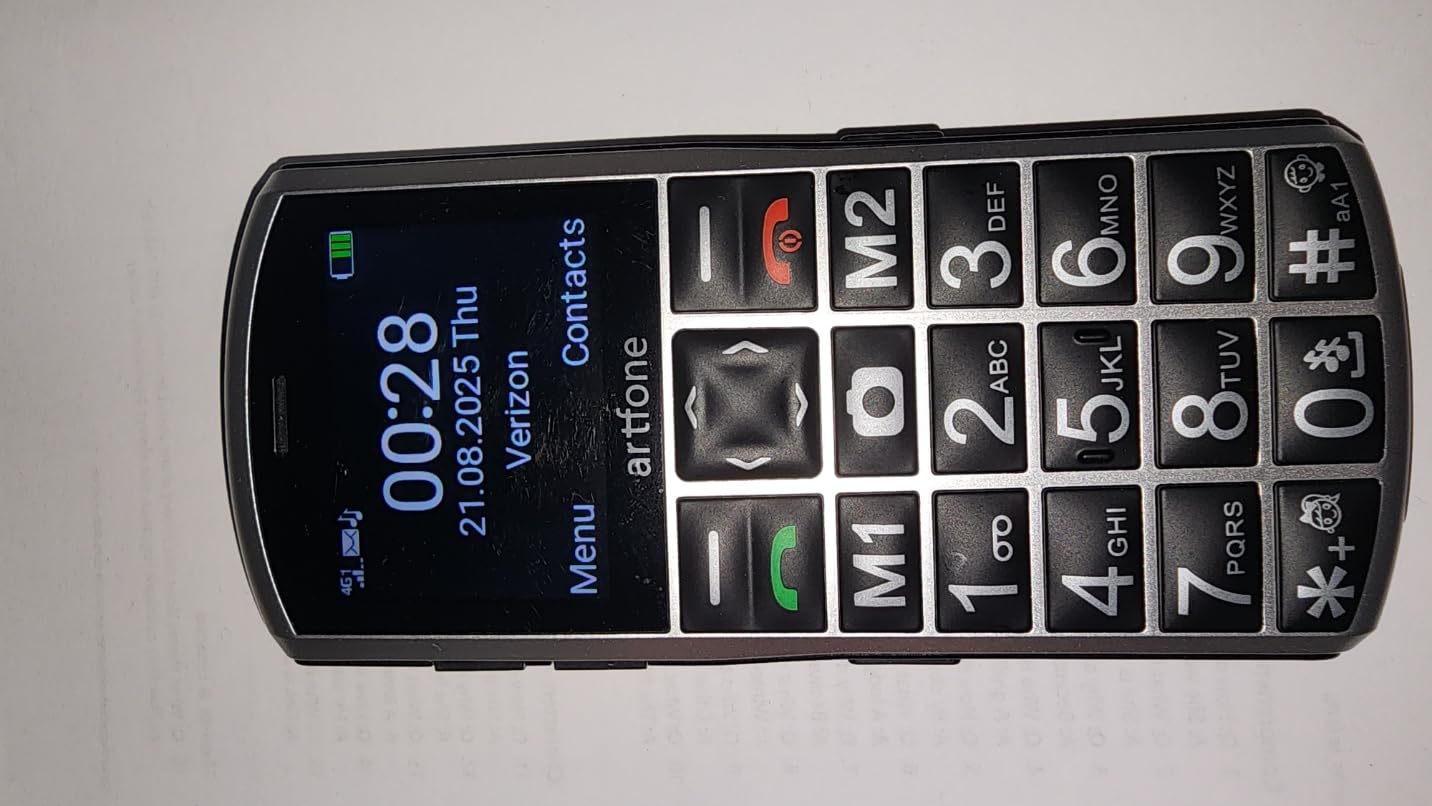 artfone A400 Big Button Cell Phone for Seniors, 4G LTE Unlocked Phones, SOS Button, 2MP Camera, Charging Dock, 3 Slots, Speed Dial, Volume Boost, Large Fonts, Voice Time, Dumb Phone, 1800mAh, Silver customer photo 2