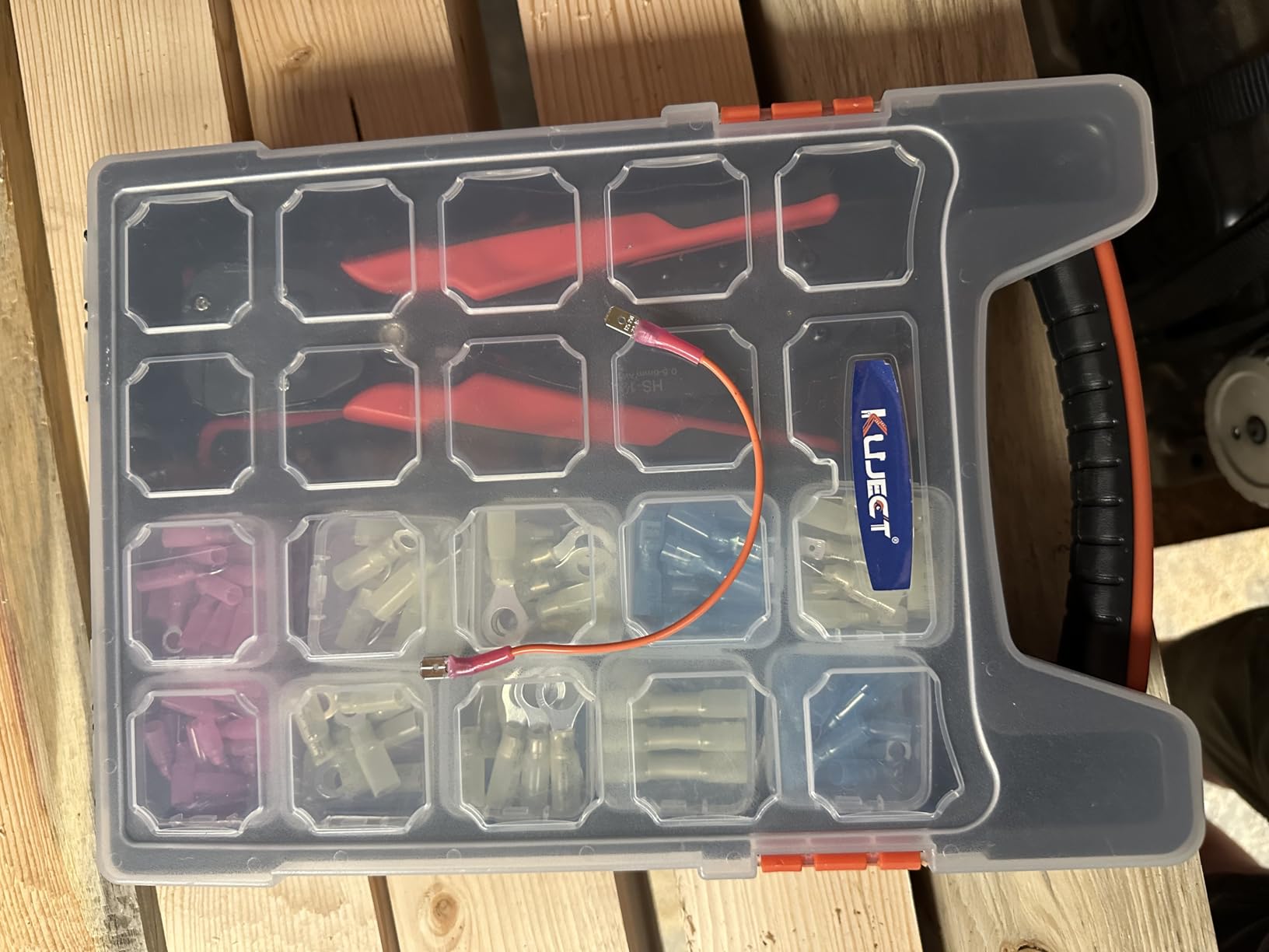 Kuject Crimping Tool Kit with 340 PCS Heat Shrink Connectors | AWG 22-10, Portable All-in-One Case, Ratchet Crimper, Self-Adjusting Wire Stripper, Butt, Ring, Female & Male Connectors customer photo 2