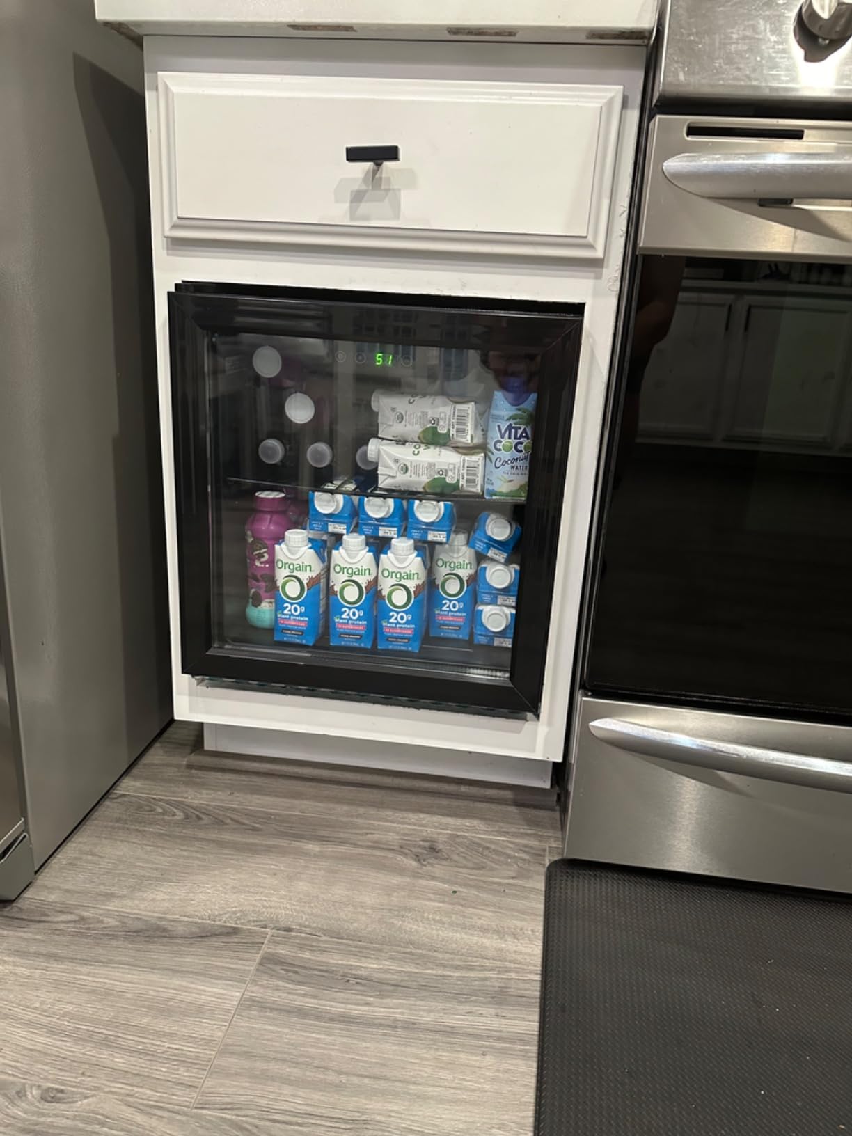 Feelfunn 24 Can Beverage Refrigerator, Mini Fridge, Black | 40-61°F, Whisper-Quiet ≤38dB, Fast Even Cooling, Removable Shelf, for Soda, Beer, Wine. Fits Office, Dorm, Bedroom, Home Bar customer photo 2