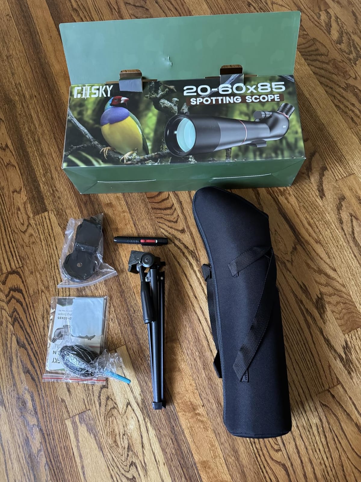 Gosky HorizonGo Spotting Scope (20-60x85) with Tripod - Phone Adapter | Dual Focusing Long Range Spotter Scope with BAK4 Prism Waterproof for Bird Watching, Wildlife Scenery customer photo 2