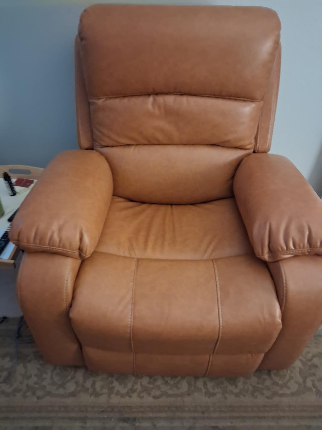EONIX Dual Motor Zero Clearance Wall Hugger Recliner, Cream White | Adjustable power headrest, breathable upholstery, USB and USB-C ports for compact rooms and RVs customer photo 2