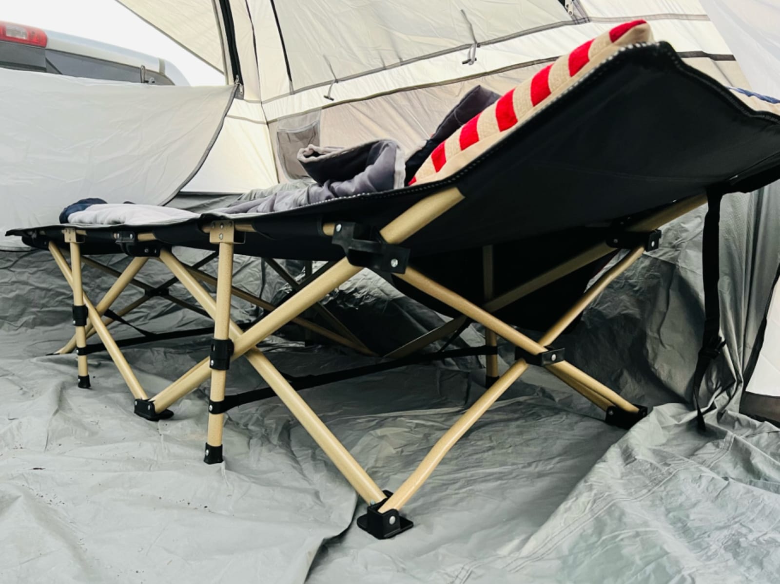 ATORPOK Oversized Camping Cot for Adults, Extra Wide 31.5