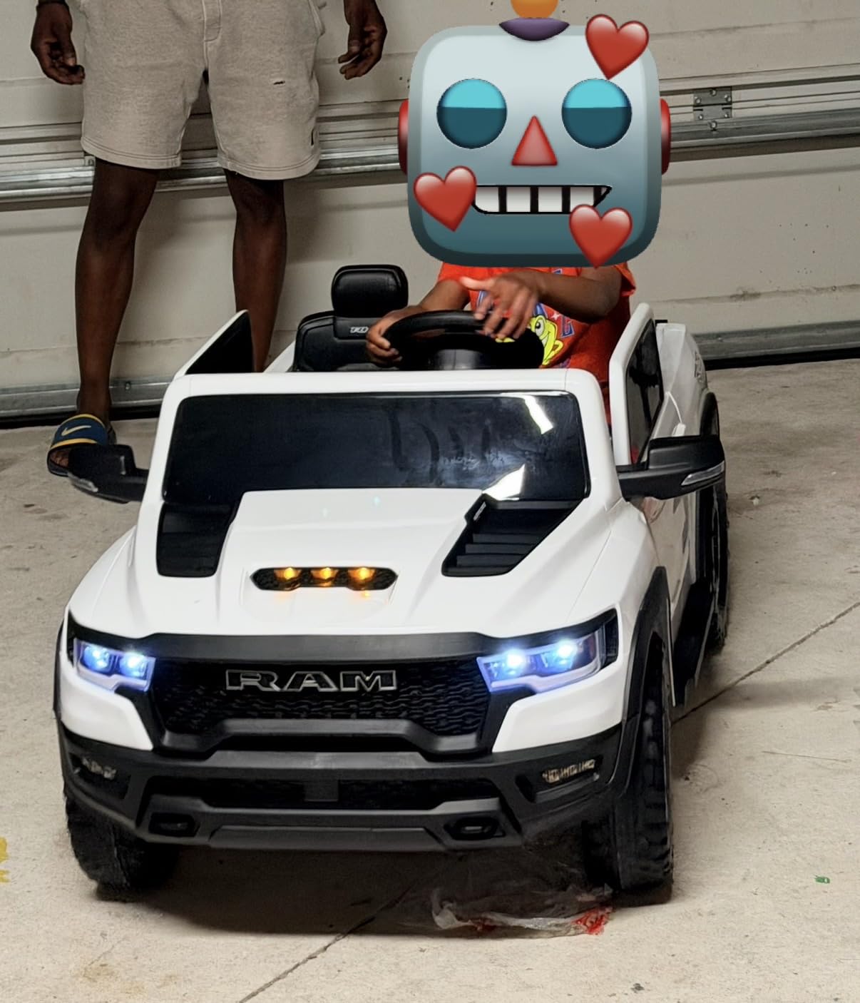First Ride On 2 Seater Electric Car for Kids, Licensed RAM 1500 RHO 24V Ride on Truck w/Remote Control, Toddler Ride on Toys w/Bluetooth, LED Lights, Spacious Truck Bed, Gear Shifter customer photo 1