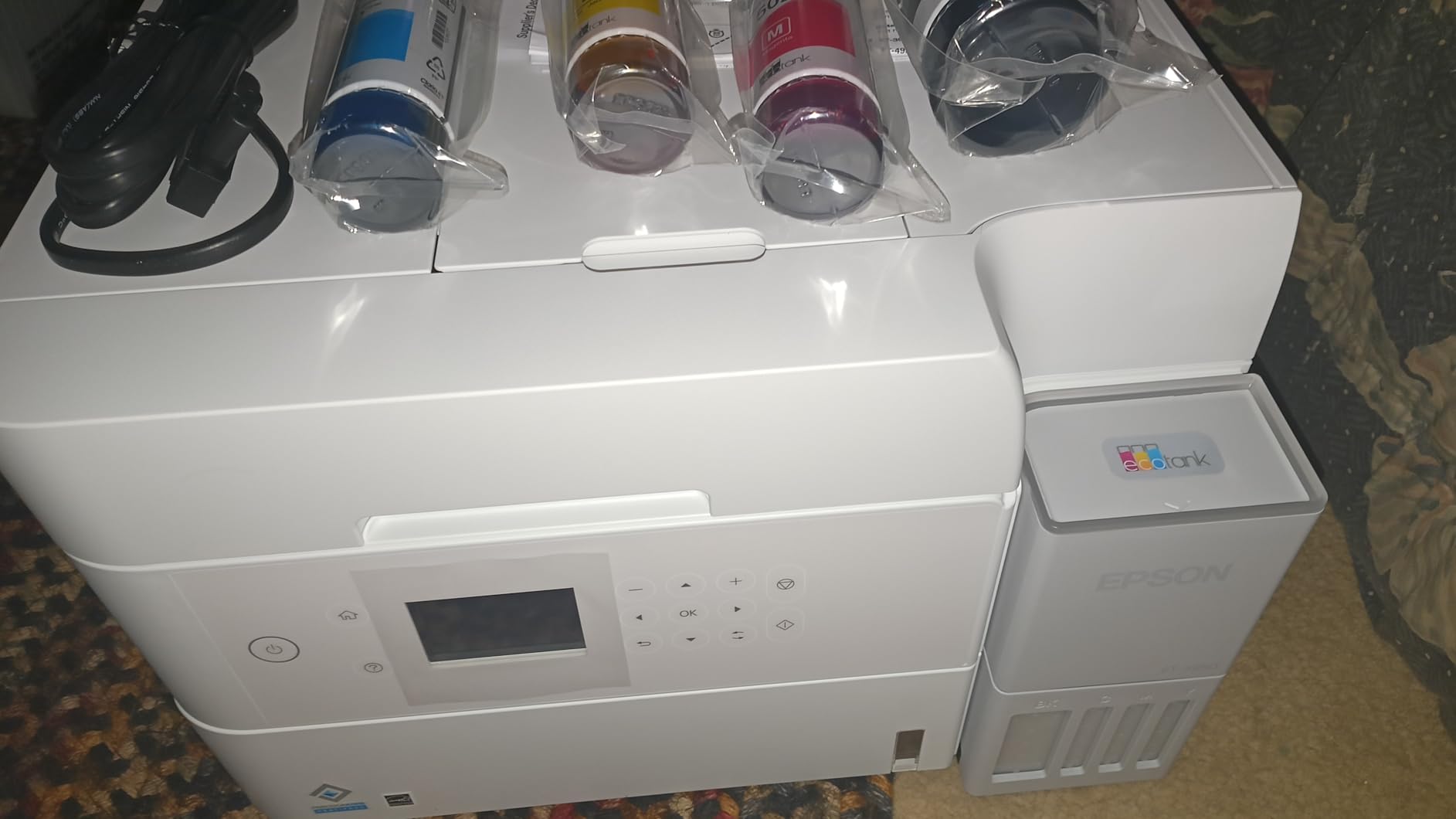 EcoTank ET-3950 Wireless Color All-in-One Supertank Printer | Cartridge-free print, scan, copy; up to 18 ppm, borderless photo printing, ADF; ideal for home and small offices customer photo 1