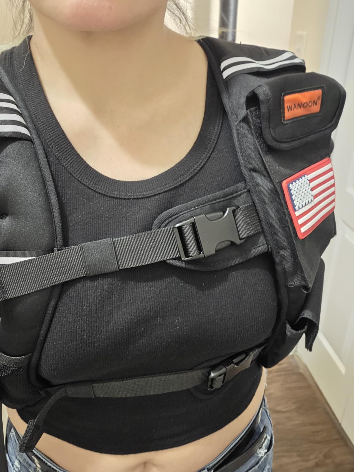 WANOON Weighted Vest for Men Women, 8lb/12lb/16lb/20lb/30lb/40lb Fixed Weight, Plus Size Fitness Vest customer photo 2