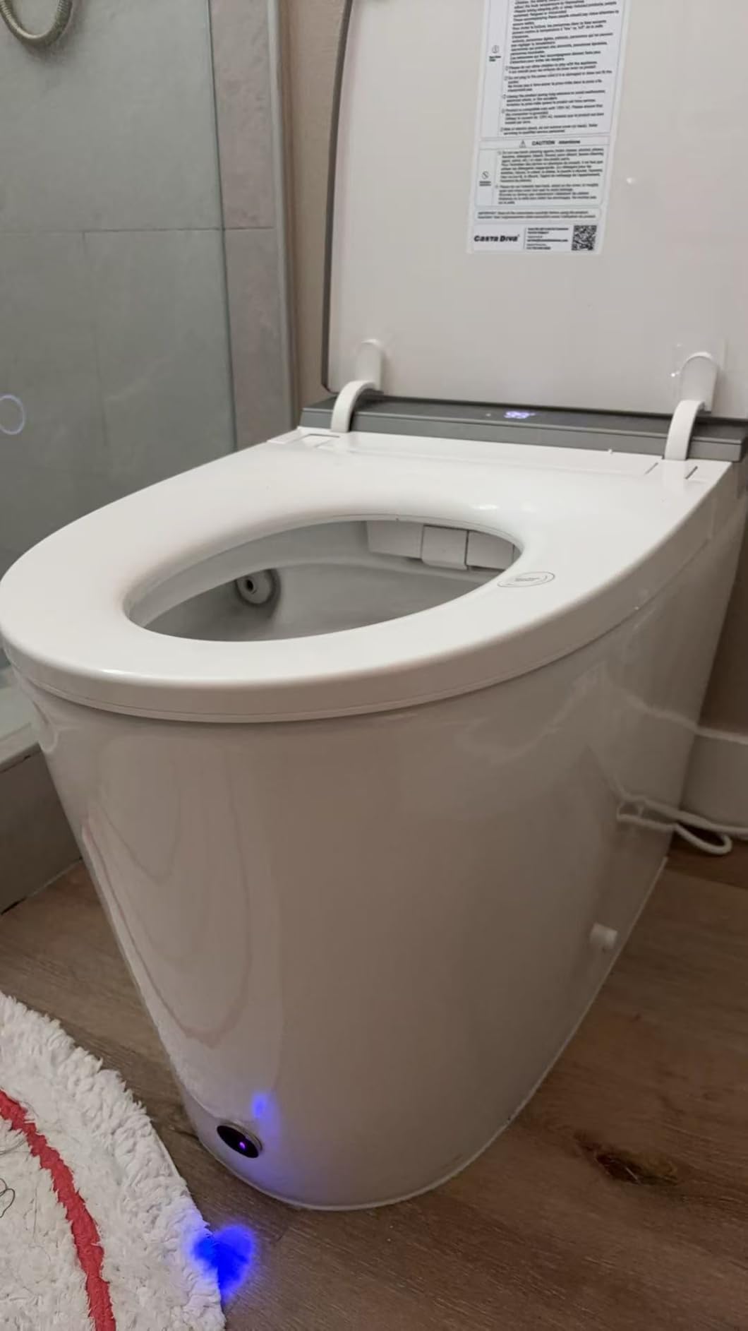 Casta Diva Smart Toilet with Bidet Built in, Auto Open/Close Lid, 1000g MaP Flush, Heated Comfort Seat & Foam Dispenser, Foot Sensor, Bidet Toilet with Tank (CD-K030) customer photo 1