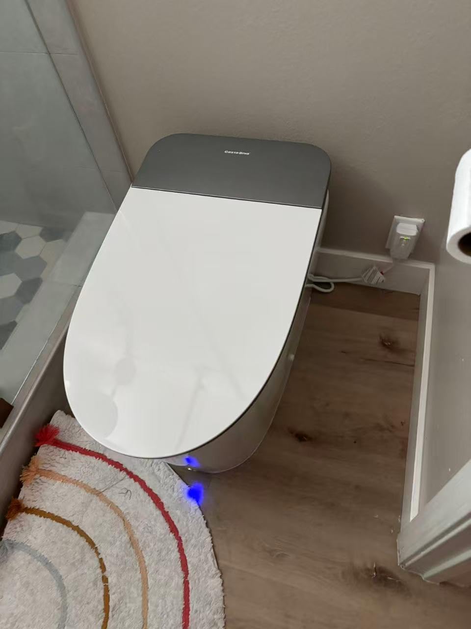 Casta Diva Smart Toilet with Bidet Built in, Auto Open/Close Lid, 1000g MaP Flush, Heated Comfort Seat & Foam Dispenser, Foot Sensor, Bidet Toilet with Tank (CD-K030) customer photo 2