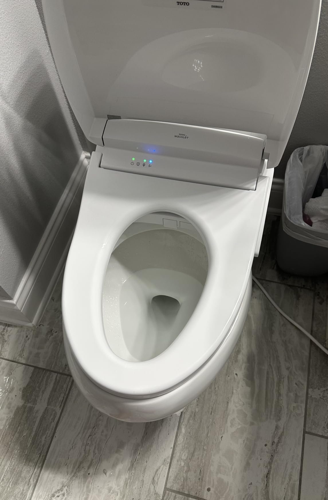 TOTO WASHLET S5 Electronic Bidet Toilet Seat with Instantaneous Water Heating, PREMIST and EWATER+ Wand Cleaning, Elongated, Cotton White - SW3446#01 customer photo 2