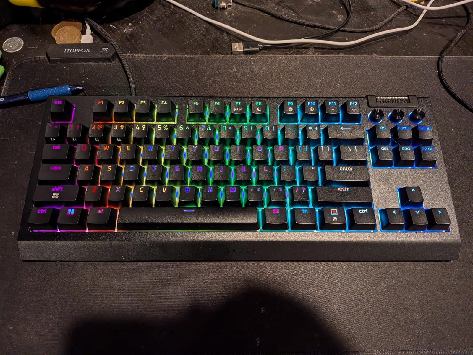 Razer BlackWidow V4 TKL Wireless Gaming Keyboard, Orange Switches | Hot Swappable, Wireless & Bluetooth, Multi-Function Roller & Control Buttons, Chroma RGB, Long Battery Life, HyperSpeed customer photo 1
