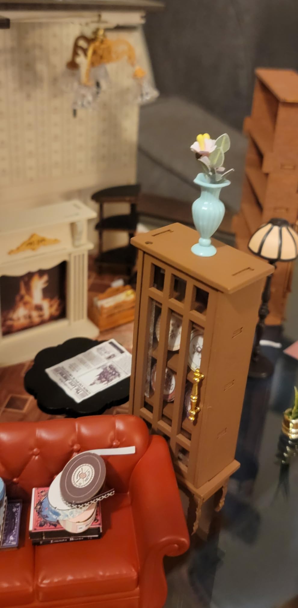 Living Room DIY Miniature House Kit with LED Light | 284 Pcs Vintage Living Room 3D Wooden Puzzle Model Kit for Beginner, Therapeutic Craft Diorama for Adult Home Decor & Gift customer photo 1