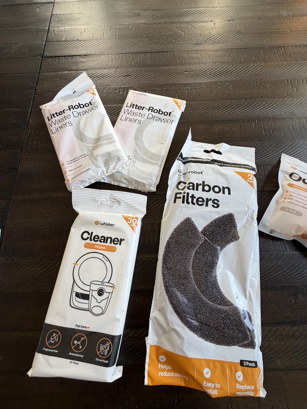 Litter-Robot 4 Supply and Accessory Bundle by Whisker, Black | Automatic Self-Cleaning Cat Litter Box, Includes Mat, 3 OdorTrap Packs, 10 Liners, 30 Wipes, & 2 Carbon Filters customer photo 2