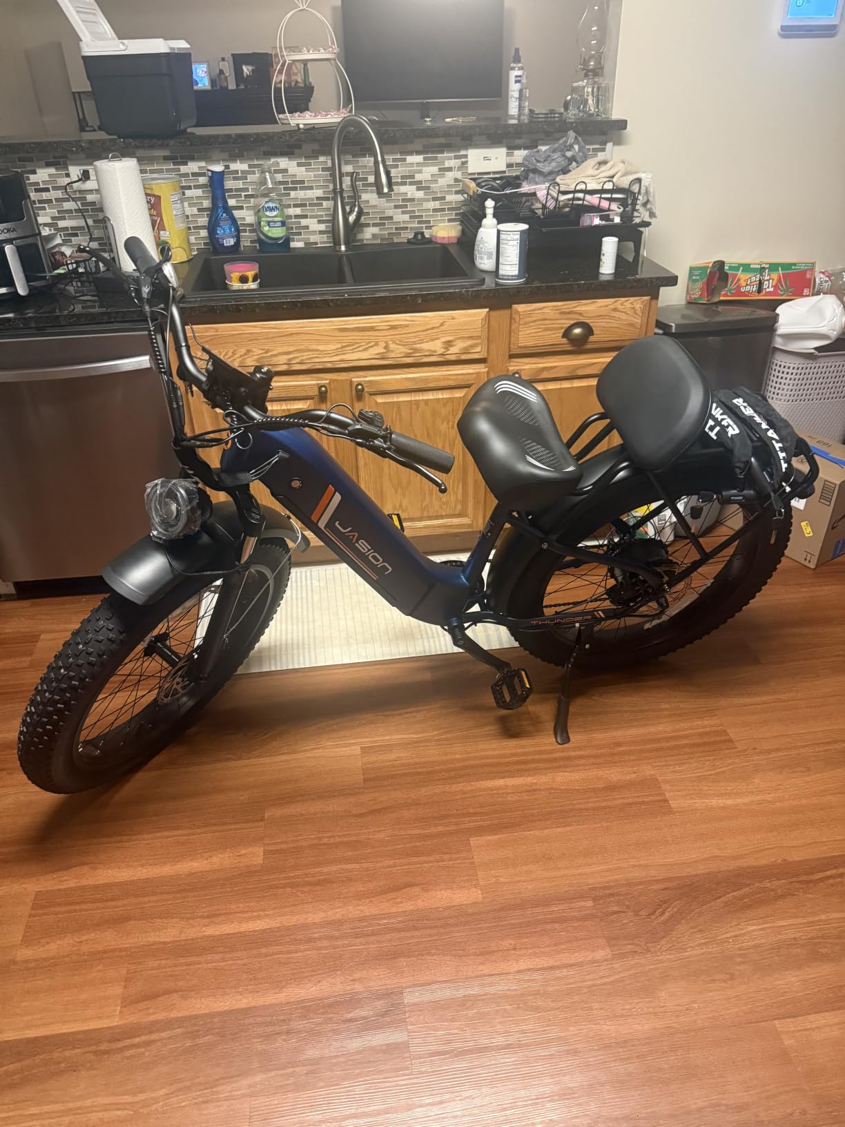 Jasion Thunder Electric Bike,1800W Peak Ebikes for Adults,26''Fat Tire Best Ebike for Men,80 Miles with 864Wh Battery,30+MPH Max Speed Bicycles,400LB Capacity,Certified by UL2849 customer photo 1