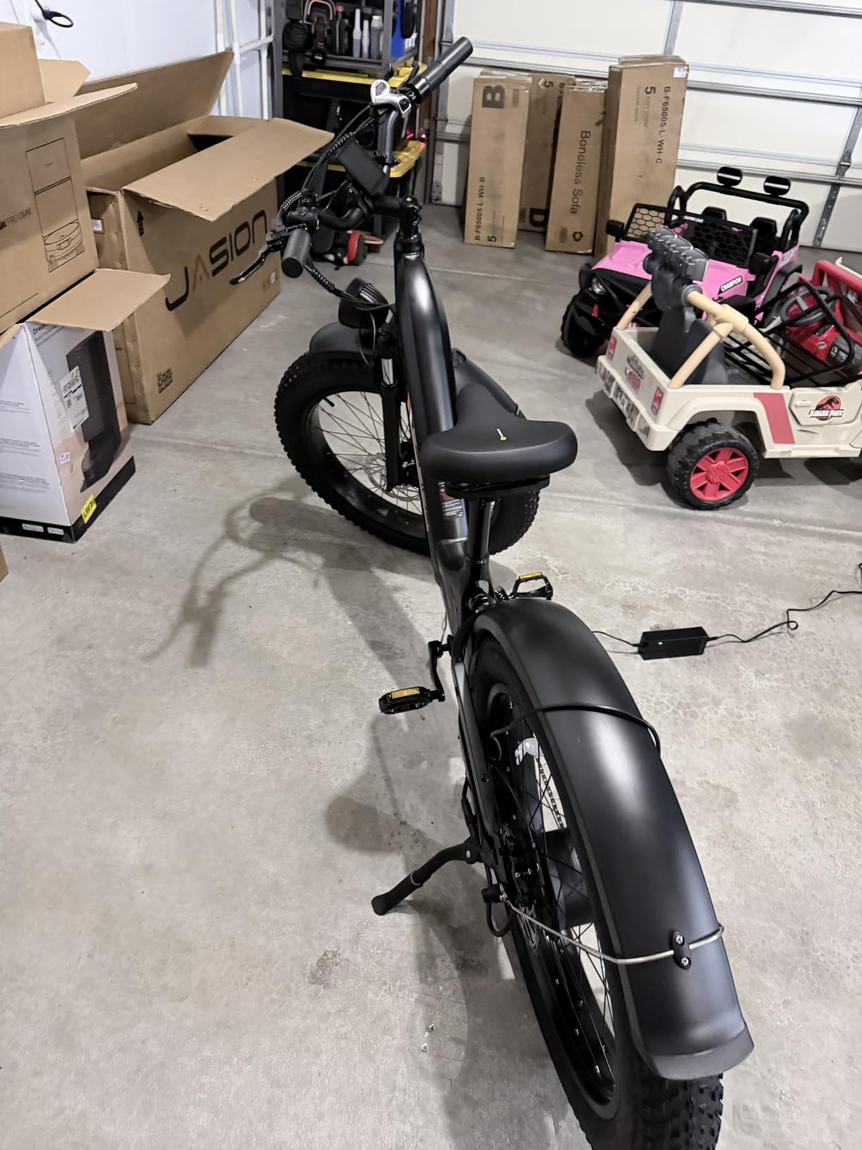 Jasion Thunder Electric Bike,1800W Peak Ebikes for Adults,26''Fat Tire Best Ebike for Men,80 Miles with 864Wh Battery,30+MPH Max Speed Bicycles,400LB Capacity,Certified by UL2849 customer photo 2