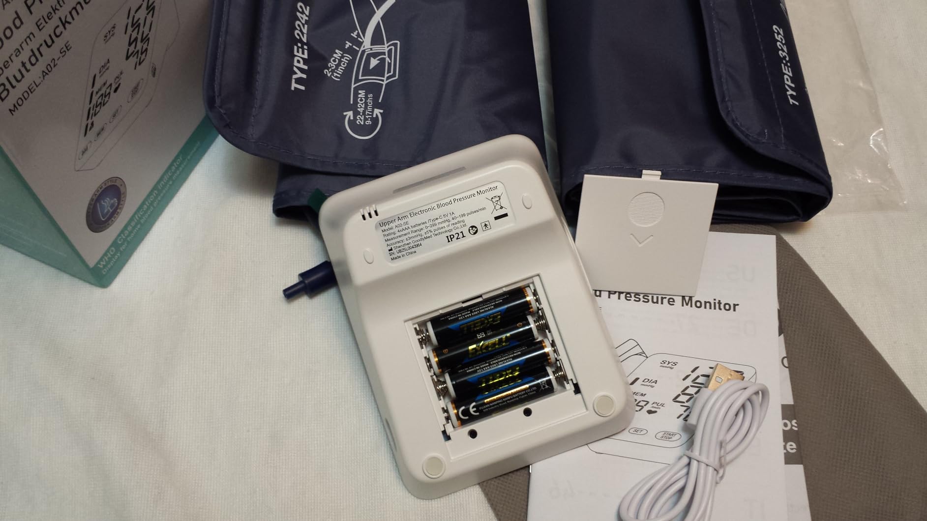 Automatic Upper Arm Blood Pressure Monitor, 3*199 Sets Memory, White customer photo 2
