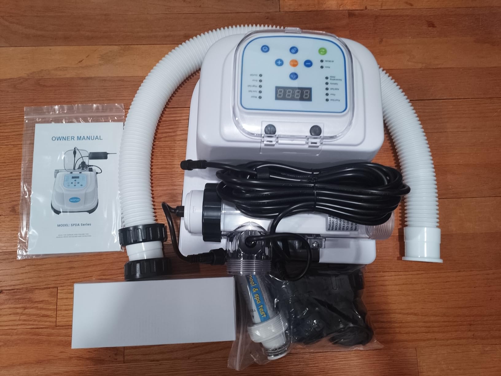 Saltwater Chlorinator System for Above Ground Pools up to 15,000 Gallons, Test Strip Included, Self-Cleaning Saltwater Pool Chlorinator Generator customer photo 2