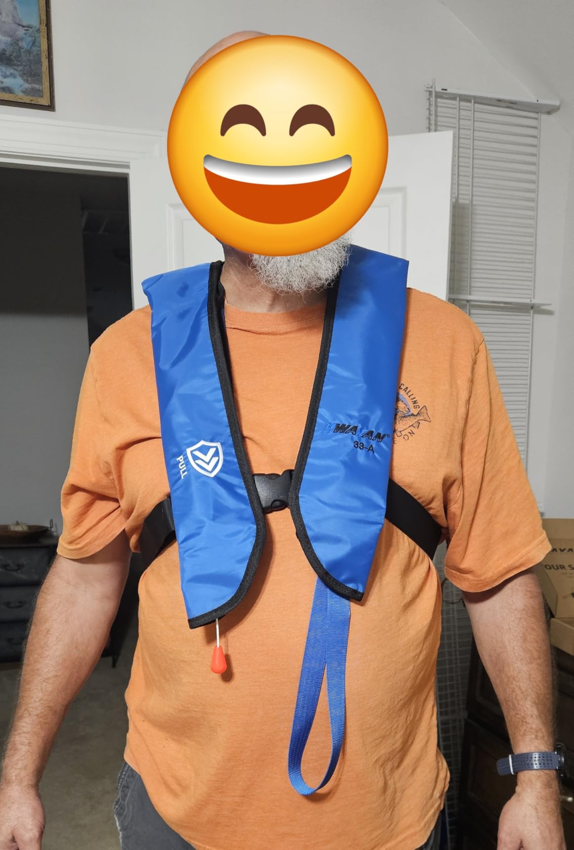 Automatic/Manual Inflatable Life Jacket for Adults, Inflatable PFD Kayak Vest, 330 lbs, 33g CO2 Cylinder customer photo 1