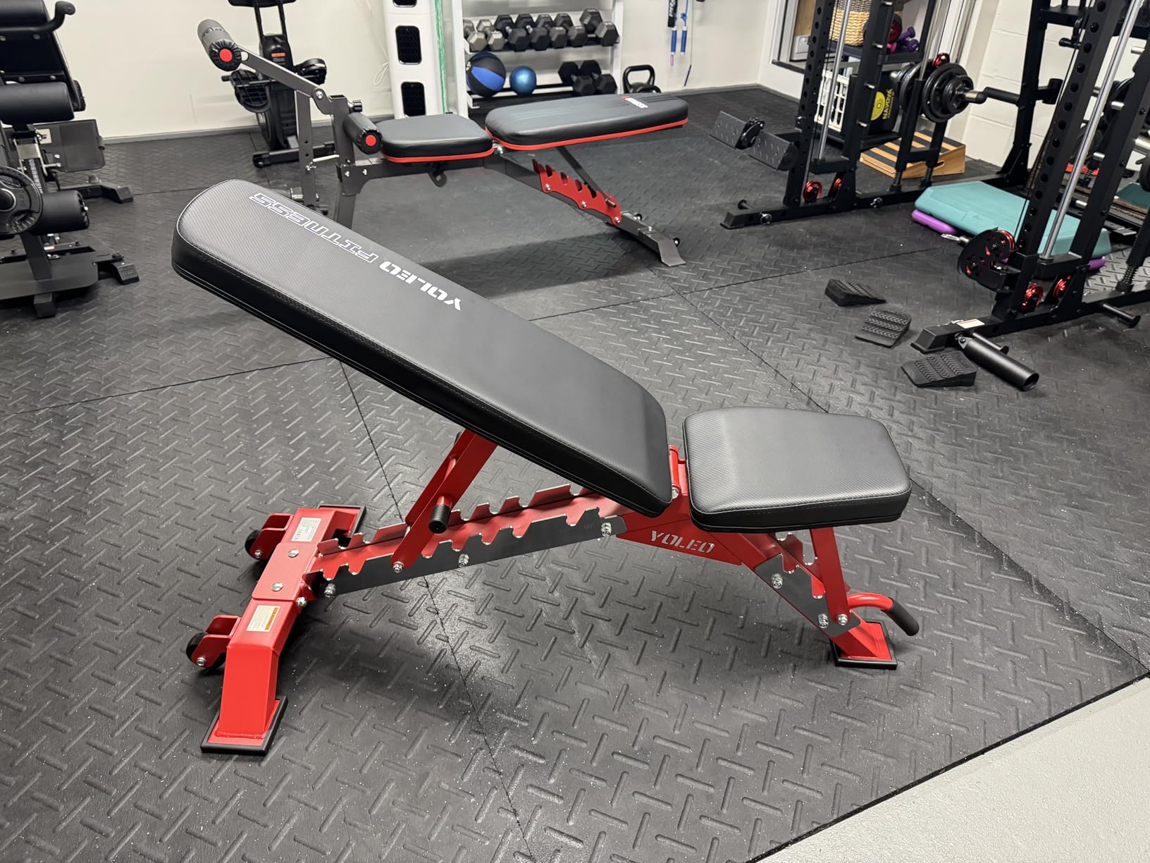 YOLEO Commercial Adjustable Weight Bench 2315LB ASTM Certified - 80% Pre-Assembled Heavy Duty Workout Bench for Home Gym, Decline/Flat/Incline Bench Press customer photo 1