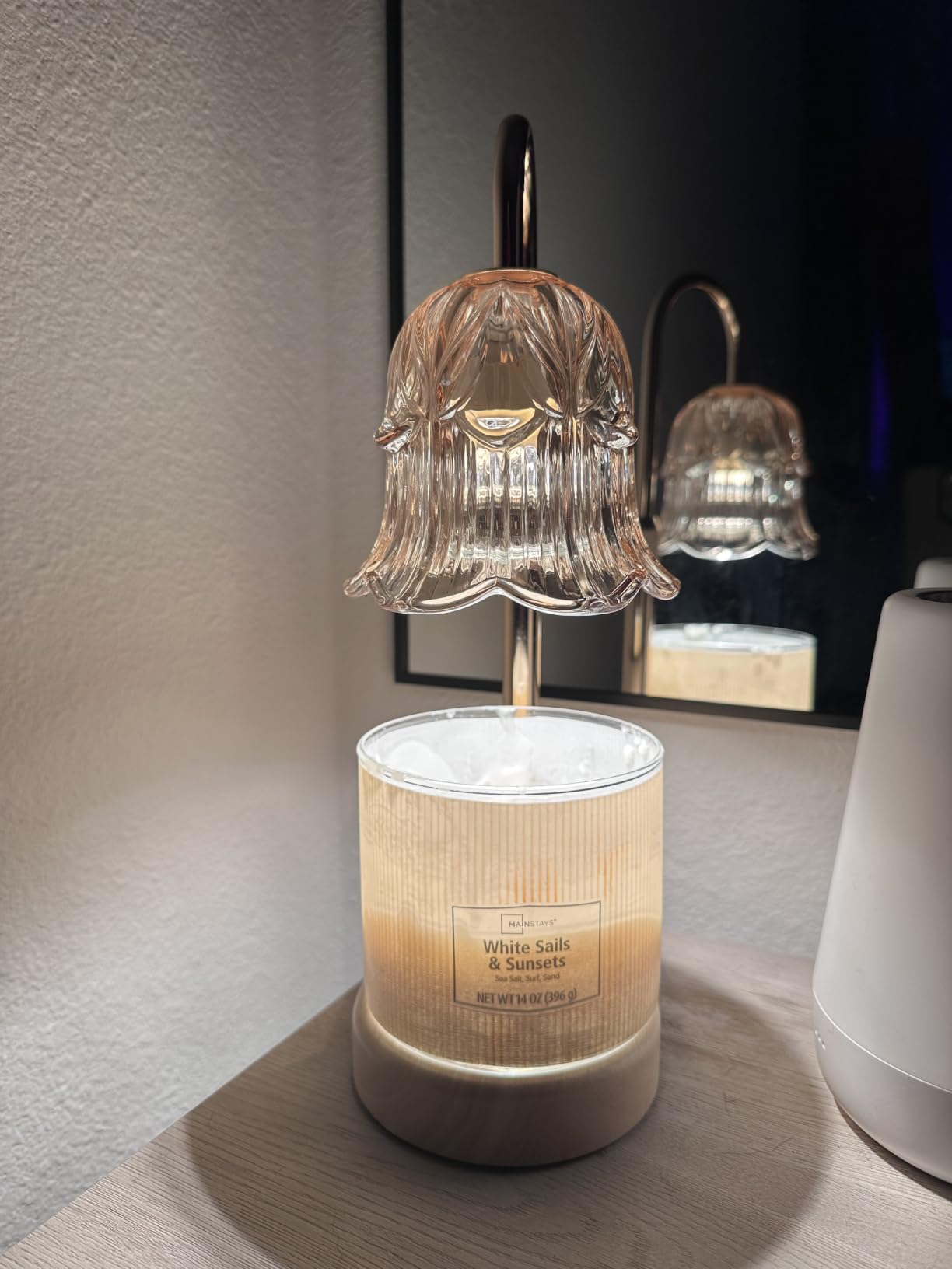 Candle Warmer Lamp Adjustable Timer - Electric Flower Glass Candles Light | Height Adjustable Dimmable Vintage Base Modern Wax Candles Jar Top Warmers Wax Melts Birthday Women Mom House Warming Gifts customer photo 2