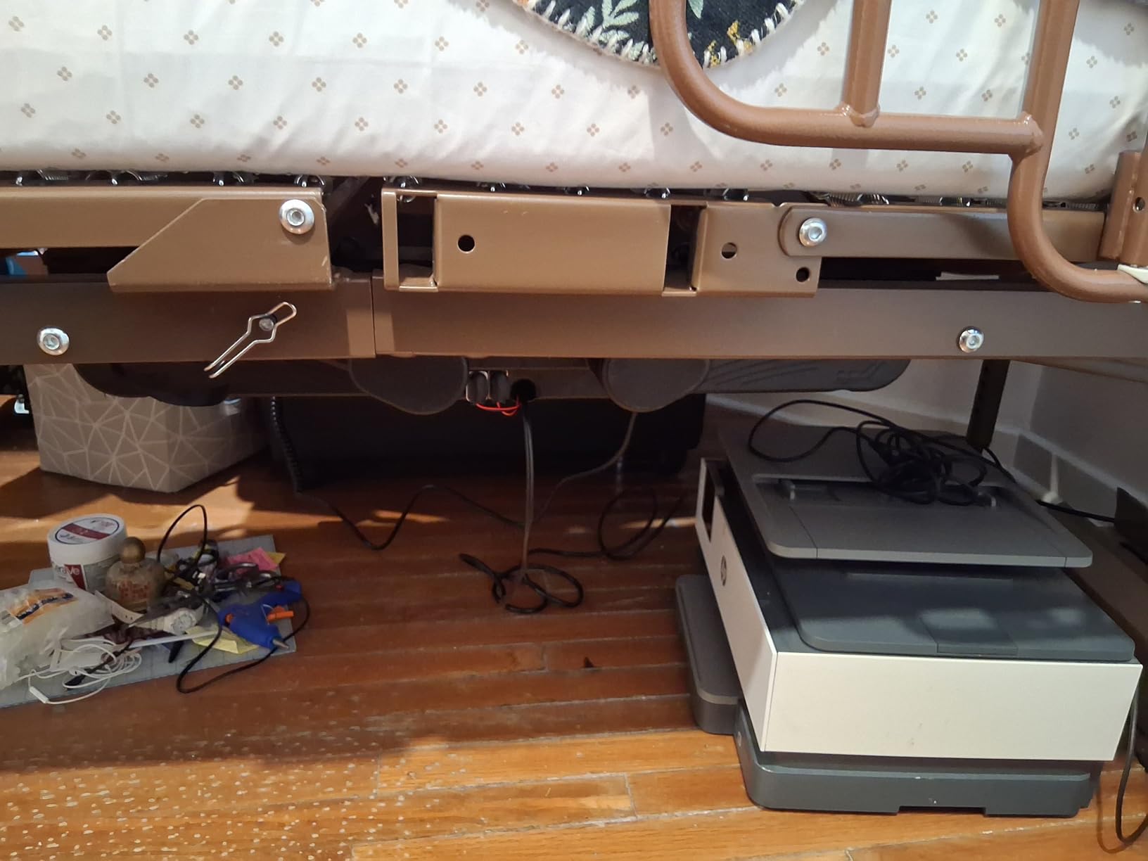 Electric Hospital Bed for Home Use - Includes Foam Mattress, Half Rails - Adjustable Medical Bed Set customer photo 1