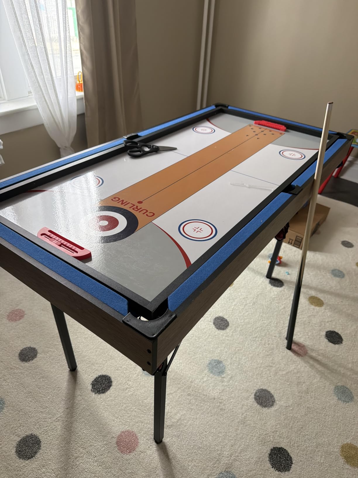 5in1 Multi-function Games Table,Folding Multi Game Combination Table Set with Ping Pong, Pool Billiards, Air Hockey, Bowling, and Shuffleboard for Indoor, Outdoor customer photo 1