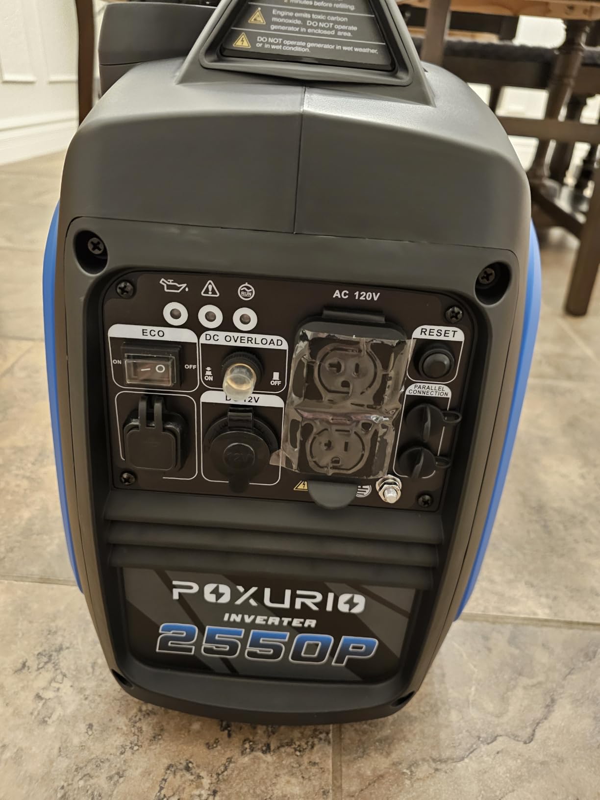2550-Watt Portable Inverter Generator for Home Use, 1.06Gallon Large Fuel Tank Up to 10 Hours Use, 120V Gas Powered Generator Super Quiet - EPA Compliant-Blue customer photo 2