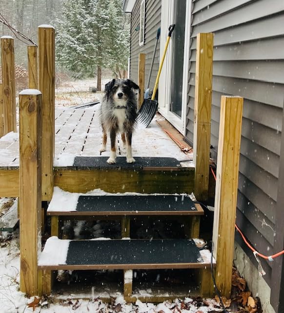 3 Pcs Heated Snow Melting Mats,10x30 in No-Slip Rubber Heated Outdoor Mats | Snow and Ice Melting Mats for Winter Outdoor Stairs, Steps, Doorways,Walkways, Driveway, 2 in/h Melting Speed customer photo 1