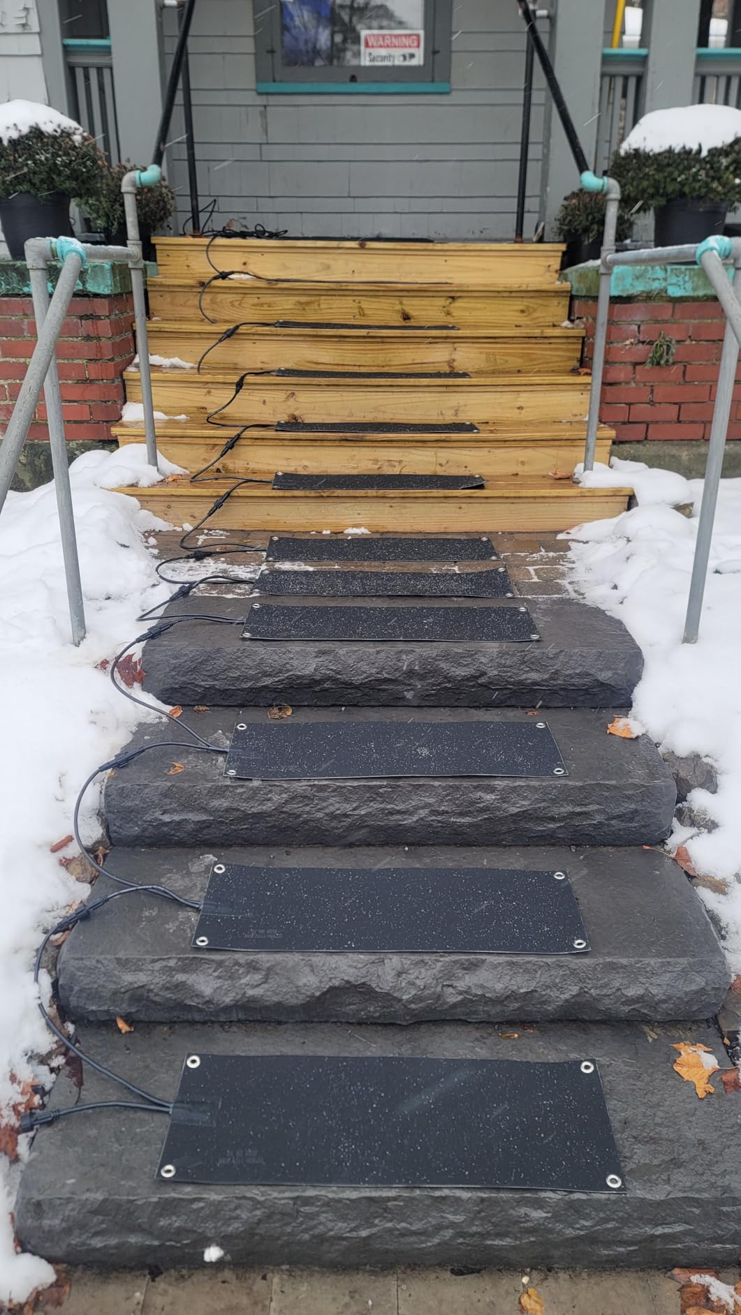 3 Pcs Heated Snow Melting Mats,10x30 in No-Slip Rubber Heated Outdoor Mats | Snow and Ice Melting Mats for Winter Outdoor Stairs, Steps, Doorways,Walkways, Driveway, 2 in/h Melting Speed customer photo 2