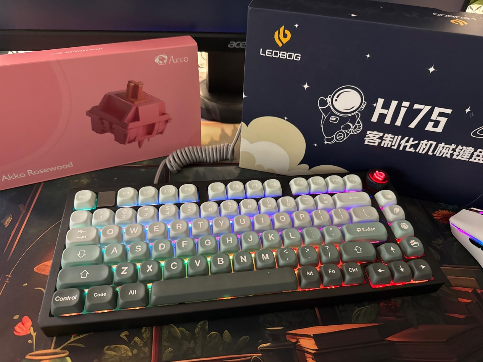 LEOBOG Hi75C Upgraded Wired Mechanical Keyboard Kit - Aluminum Alloy 75% Gasket Mount 75% Barebones DIY Base with Hot Swap, RGB Backlighting & Volume Knob - Enhanced Custom Gaming Keyboard Build customer photo 2