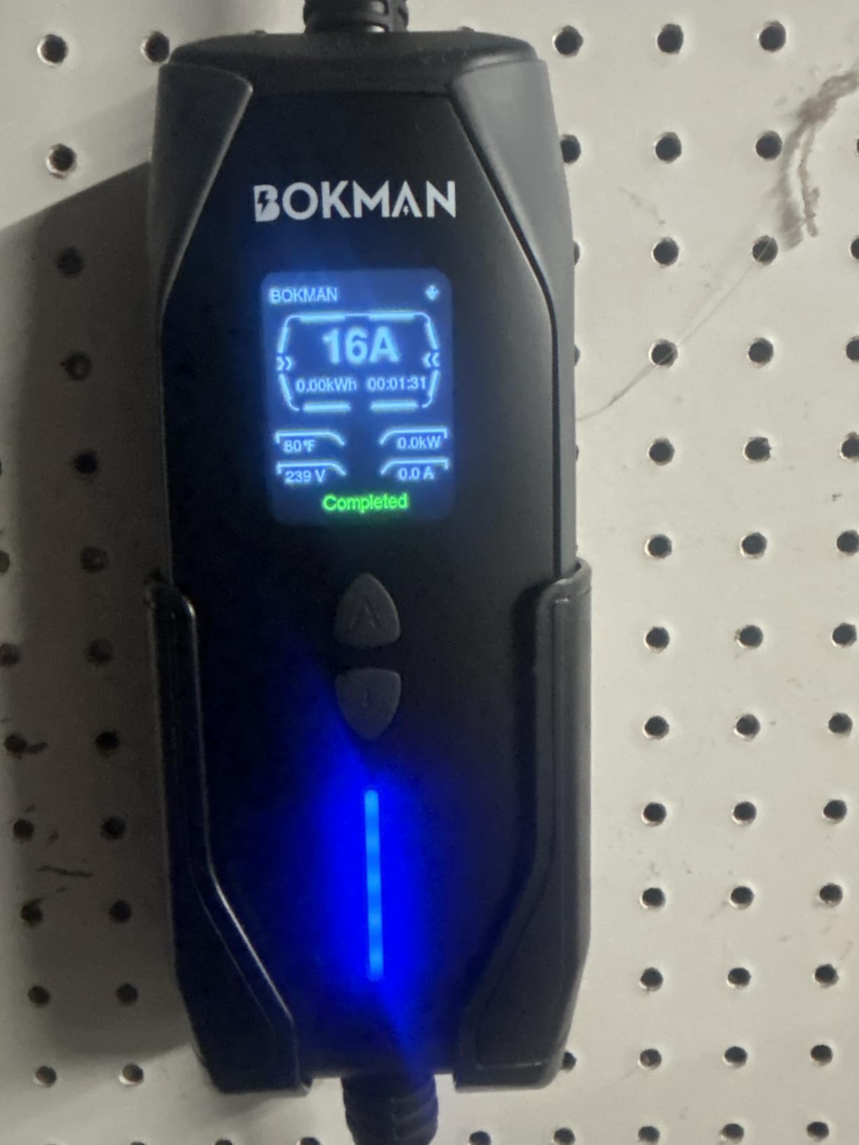 bokman Portable Level 1&2 EV Charger, 16A 20ft, NEMA 6-20P/5-15 Adapter | Dual 120V/240V, Adjustable 6-16A & 1-12H Delay timer, IP65, J1772 Connector customer photo 2