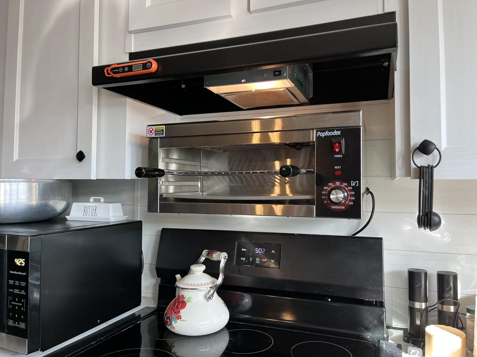 Salamander Broiler, 1500W Electric Cheese Melter w/ 550°F Heating and Stainless Steel Body, Commercial Broiler w/ Removable Crumb Tray customer photo 2