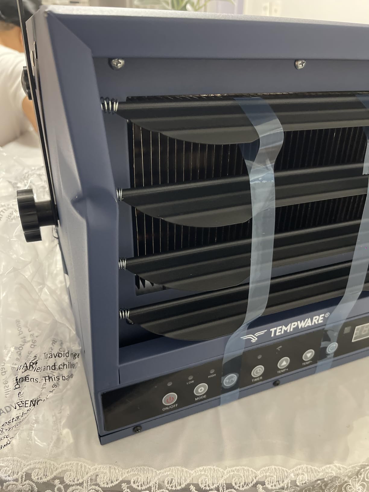 TEMPWARE 240V Hardwired Electric Garage Heater 7500W with Remote Control | Fan-Forced Shop Heater with 12H Timer, Overheat Protection, Digital Thermostat, Ceiling Mount Heater for Warehouse customer photo 1
