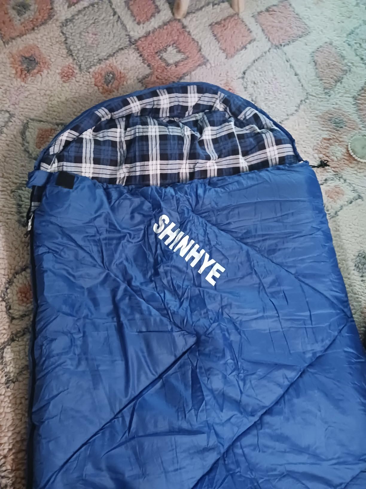 ShinHye 0 Degree Sleeping Bag for Adults - Cotton Flannel 4 Season Cold Weather Winter, XXL Big and Tall Camping Sleeping Bag with Compression Sack customer photo 1