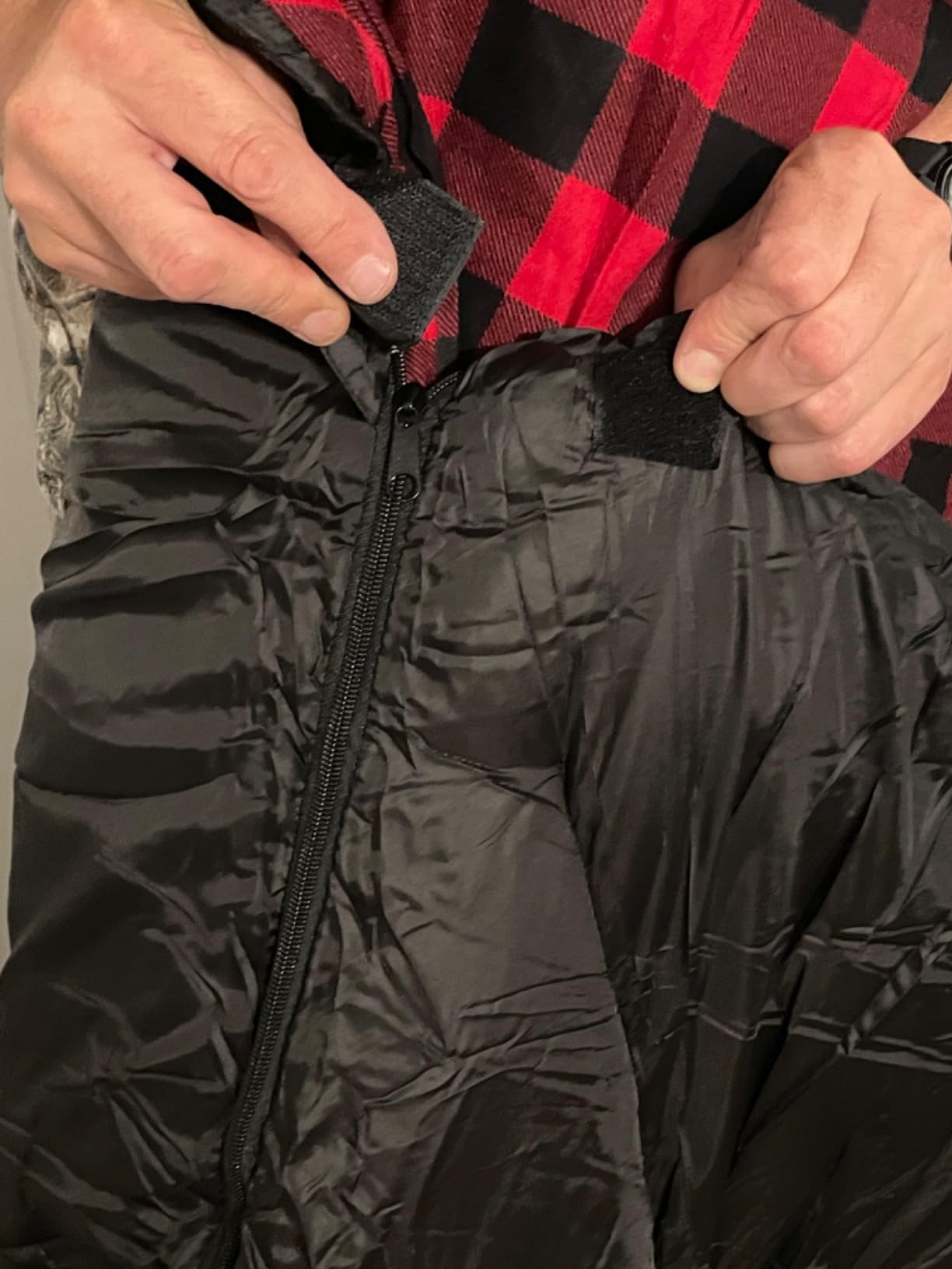 ShinHye 0 Degree Sleeping Bag for Adults - Cotton Flannel 4 Season Cold Weather Winter, XXL Big and Tall Camping Sleeping Bag with Compression Sack customer photo 2