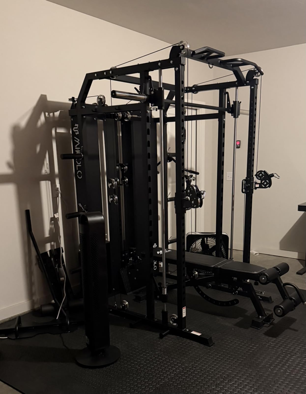 Mikolo Smith Machine with Weight Stack, Power Cage Home Gym System with LAT Pulldown & Cable Crossover, Multi-Functional Trainer customer photo 1
