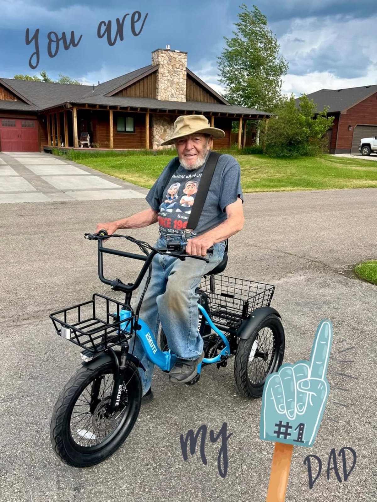 ESKUTE E Trike Electric Bike, Peak 1200W Brushless Motor Folding Trike 18X3.0 Fat Tire Ebike, 624Wh Removable Battery, Step-Thru 3 Wheel Electric Bicycle, Up to 55 Miles, 18MPH+ Tricycle for Adults customer photo 2