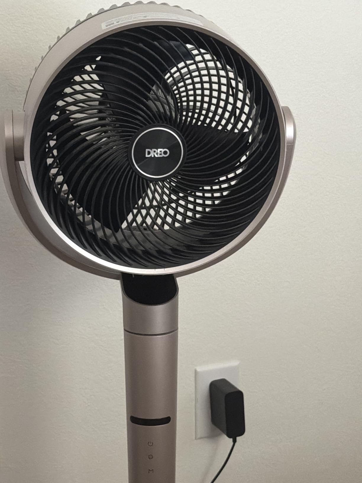 Dreo Smart Fan for Bedroom, Position-based Oscillation, 150°+120° 3D Oscillating Fan, 110ft Pedestal Fans with Wi-Fi/Voice/Remote, 20dB, Standing Fans Work with Alexa/Google, 9 Speeds, 6 Modes, Silver customer photo 2