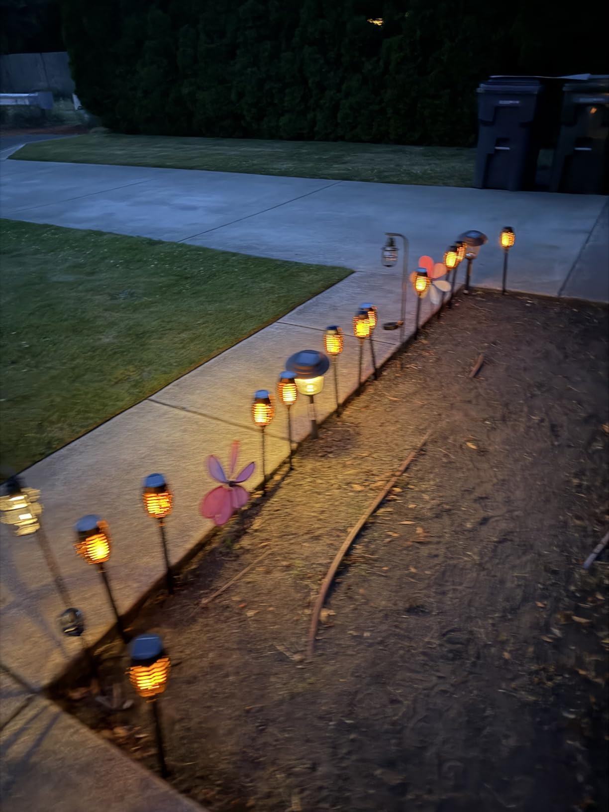 Christmas Decorations Outdoor, Multicolor Flickering Solar Christmas Lights | Flickering Flame Solar Torch Light for Xmas Decor, Solar Powered Christmas lights Waterproof for Yard Pathway Christmas Decor customer photo 2