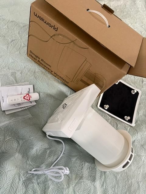 6 Inch Heat Recovery Ventilator with Ceramic Heat Exchanger | Wall-mounted fresh air system with WiFi and remote control; supply, exhaust and 65-second cycle modes for single rooms customer photo 1