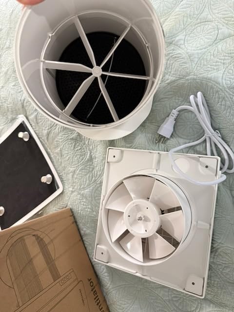 6 Inch Heat Recovery Ventilator with Ceramic Heat Exchanger | Wall-mounted fresh air system with WiFi and remote control; supply, exhaust and 65-second cycle modes for single rooms customer photo 2