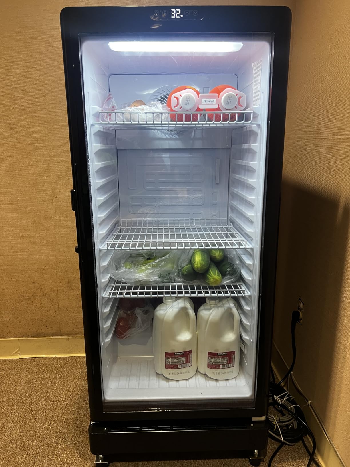8.5 Cu.Ft Commercial Display Fridge with Glass Door | Double-Tempered Glass, Locking Key & LED, Outdoor/Indoor Versatile, Bar/Office/Restaurant, Spacious Storage, Energy Saving customer photo 1