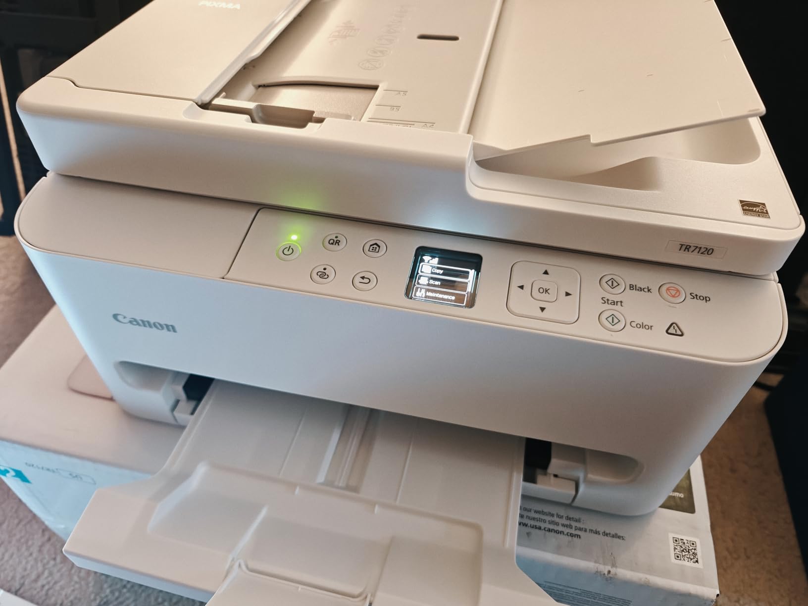 Canon PIXMA TR7120 Wireless Color Inkjet Printer, Duplex Printing, White - Home Printer with Copier/Scanner, Auto Document Feeder, Compact Design, Intuitive Control Panel customer photo 2