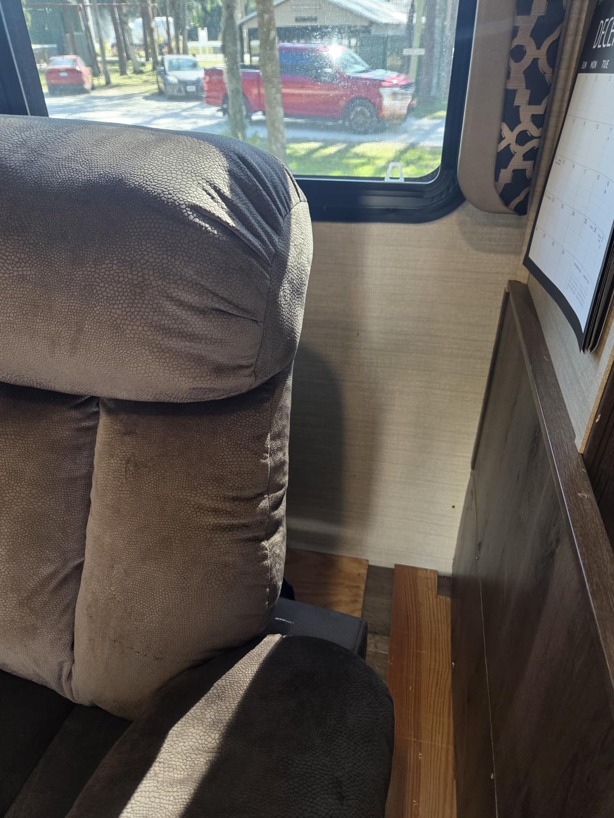INZOY Manual Recliner Chair with Padded Armrest, Wall-Hugger Single Sofa Recliners with Overstuffed Back, Classical Fabric Reclining Chairs for Living Room Theater Seating, Grey customer photo 2