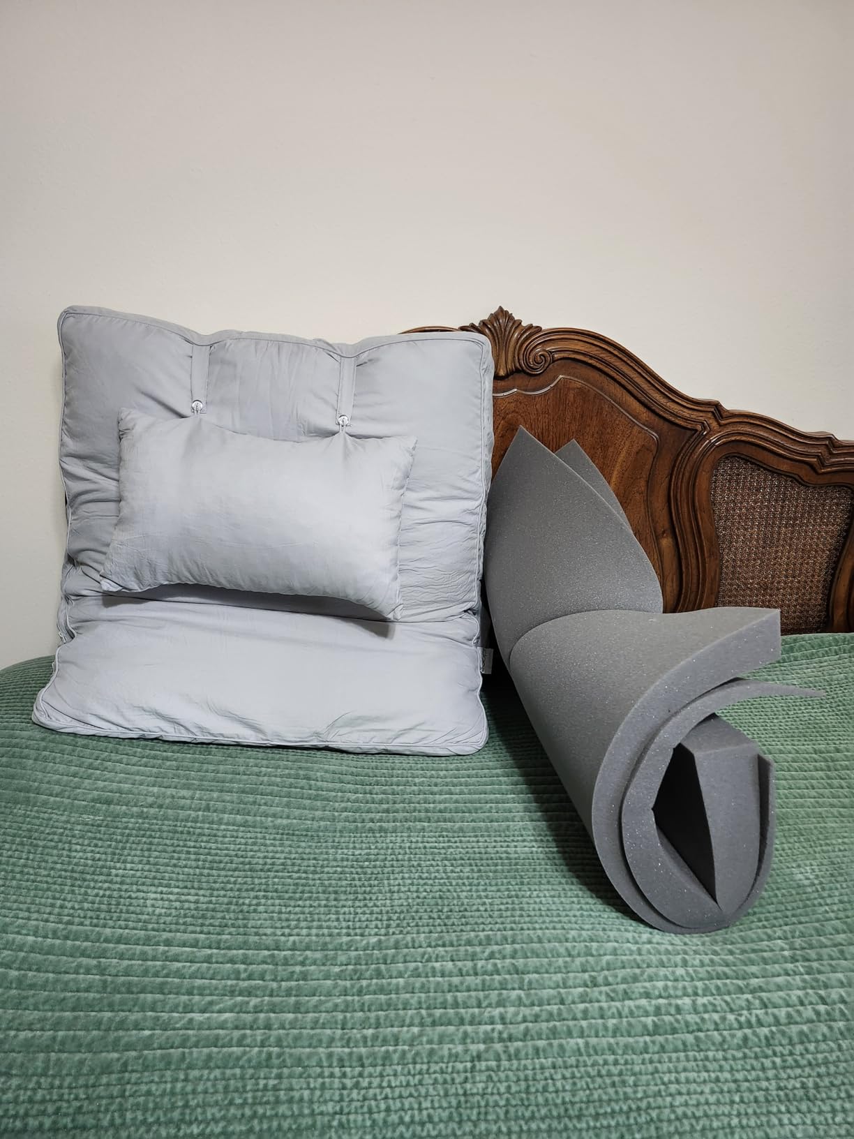 Coop Home Goods Adjustable Wedge Pillow, Ergonomic Memory Foam Pillow for Elevated Leg & Back Support, Pregnancy, Acid Reflux, Sleep Comfort & Recovery, CertiPUR-US & GreenGuard Gold Certified customer photo 2