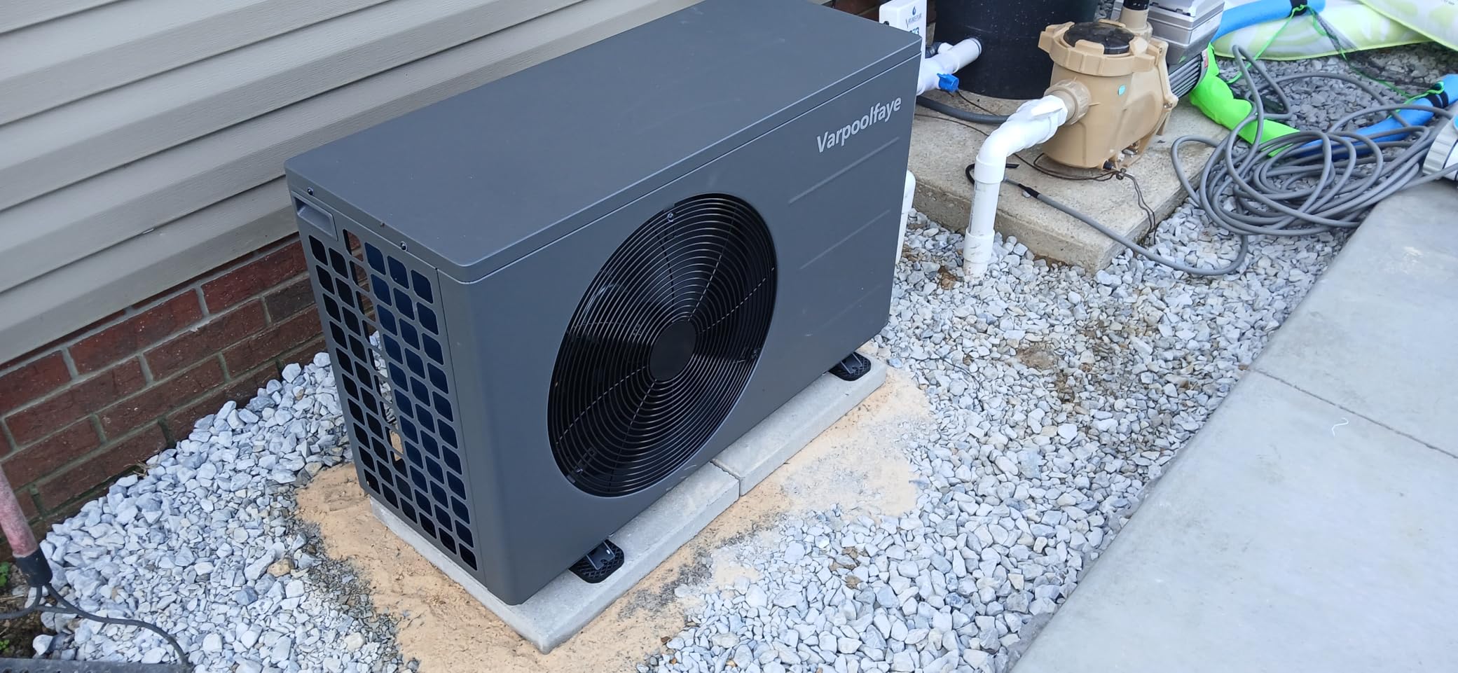 58000 BTU Inverter Air-Source Swimming Pool Heat Pump 17000 Gallon Electric Pool Heater for Above and Inground Pool Energy Save 45% WiFi App Control 220V/60Hz customer photo 2