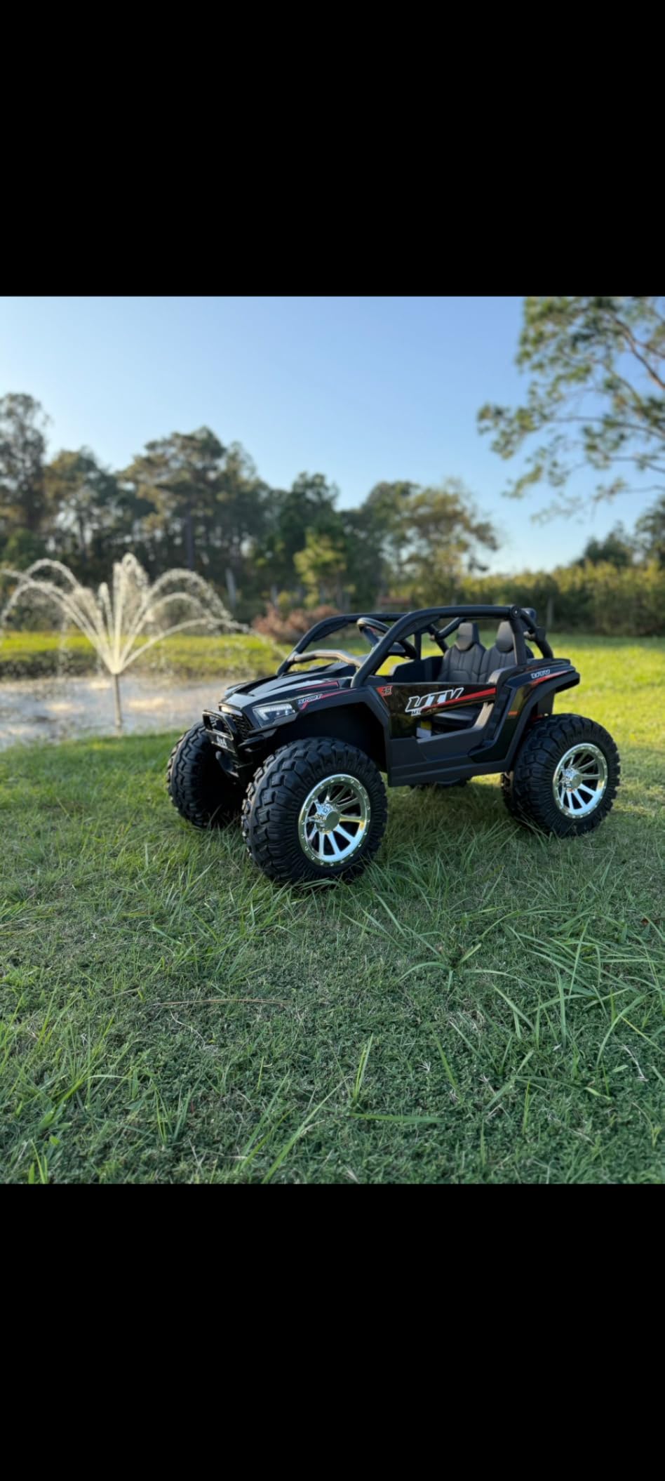 24V Kids Ride On UTV with Remote Control, 2WD/4WD Switchable, Blue | 4x4 Ride On Toy Car for Kids Age 3-8, Battery Powered Electric Vehicles, EVA Tires Wheels, Single-Seater, Music Play customer photo 2